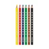Pelikan 700610 Lápices de colores set de 6 (negro, marrón, verde, rojo, violeta, amarillo)