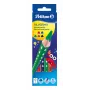 Pelikan 700610 Lápices de colores set de 6 (negro, marrón, verde, rojo, violeta, amarillo)