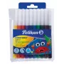Pelikan 985663 set de rotuladores finos, 10 colores diferentes, tinta lavable, tapones de seguridad ventilados, punta fina de 1,0 mm