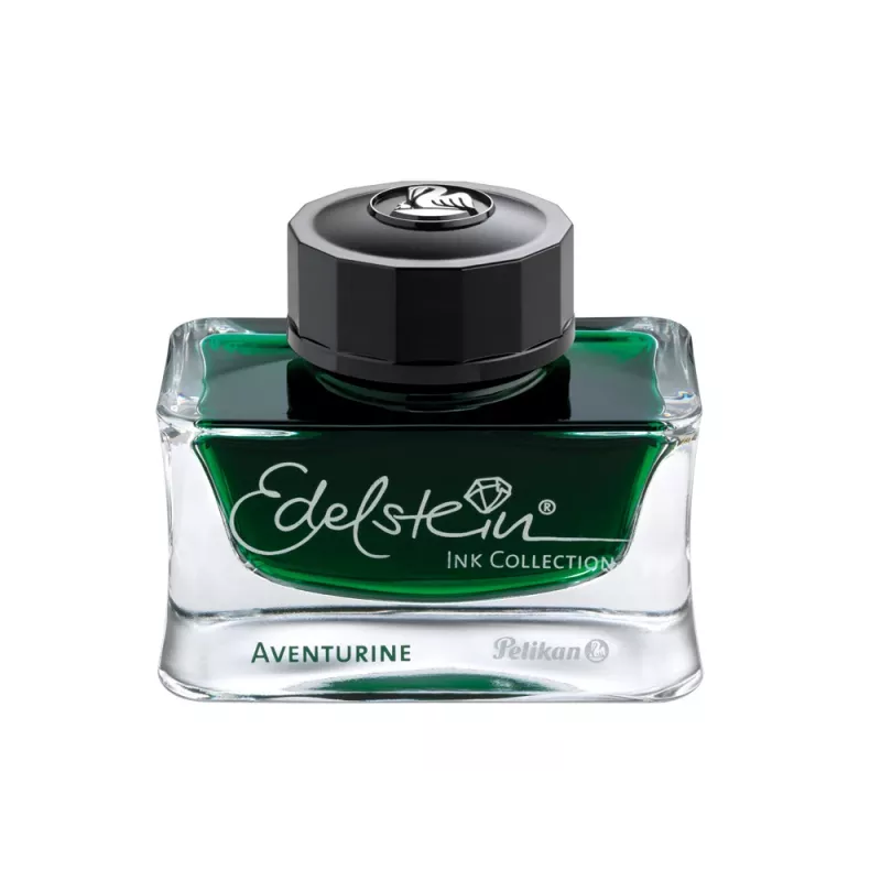 Pelikan Edelstein Ink Aventurine - tinta verde para pluma estilográfica, frasco de vidrio de 50 ml 339366