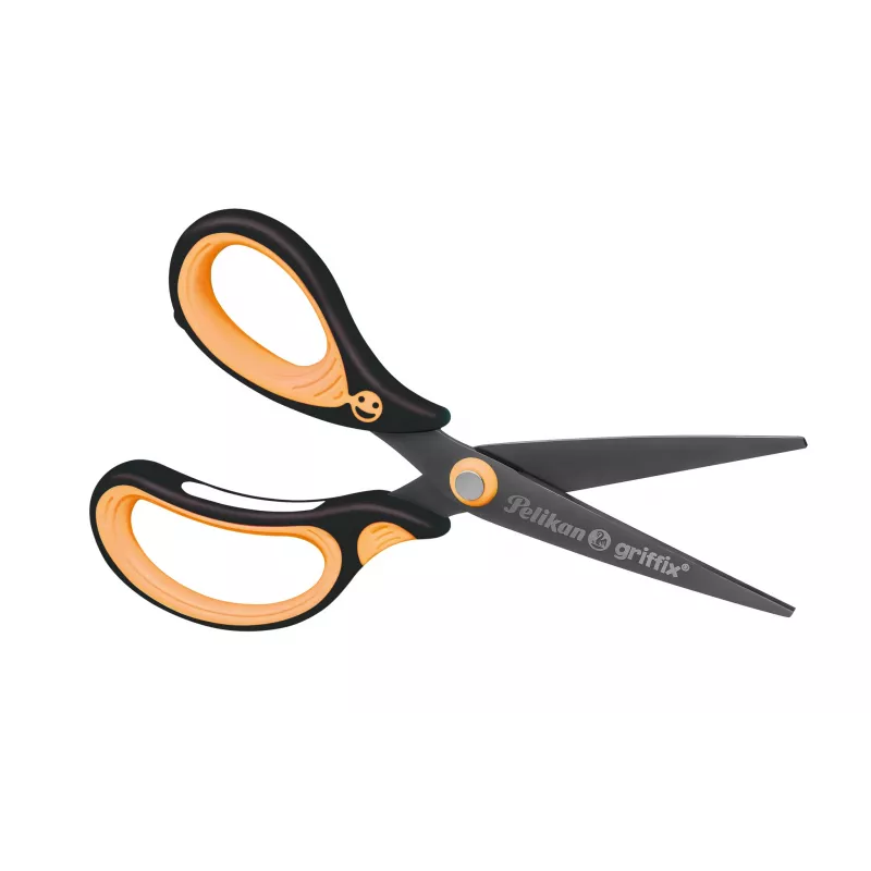 Pelikan Griffix Tijeras escolares, puntiagudas, para zurdos, Neon Black (819176)