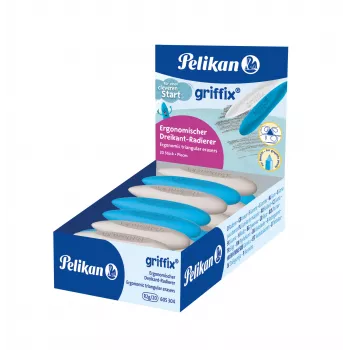 Pelikan griffix goma de borrar triangular, plástico TPE, zona de agarre ergonómica, 1 ud., varios colores 300007862