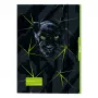 Pelikan Panther Carpeta de dibujo DIN A3, cartón resistente, alto brillo UV, negra con gráfico de pantera, 1 unidad 300004010
