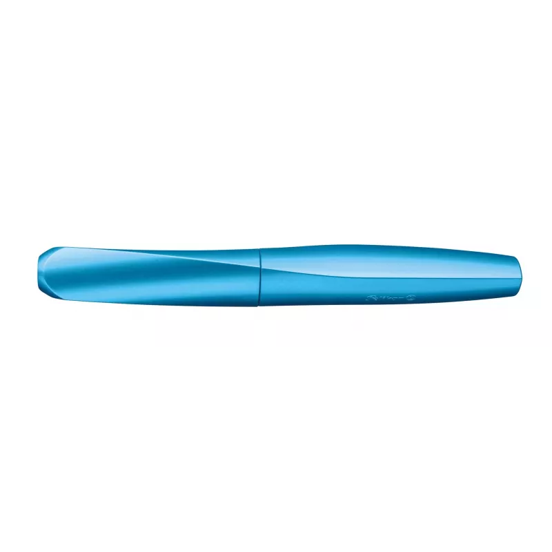 Pelikan Souverän K200 bolígrafo de bolsillo giratorio - azul mármol - apliques dorados - punta mediana - recargable - Made in Germany