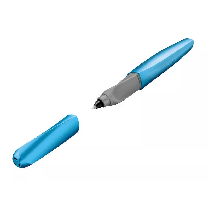 Pelikan Souverän K200 bolígrafo de bolsillo giratorio - azul mármol - apliques dorados - punta mediana - recargable - Made in Germany