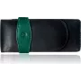 Pelikan TG32 Estuche de cuero auténtico para bolígrafos negro-verde 924092