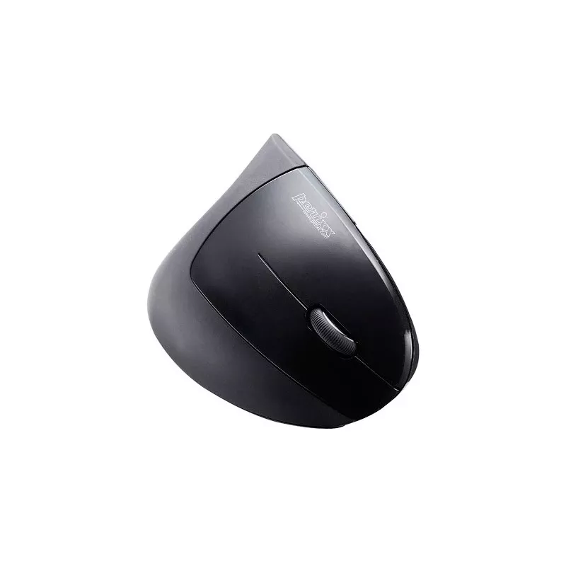 Perixx PERIMICE-713 Ratón vertical inalámbrico ergonómico, diestro, óptico, 2000 DPI, 2,4 GHz, receptor nano, Negro