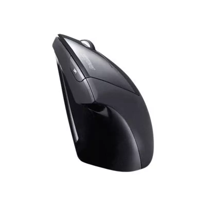 Perixx PERIMICE-713 Ratón vertical inalámbrico ergonómico, diestro, óptico, 2000 DPI, 2,4 GHz, receptor nano, Negro