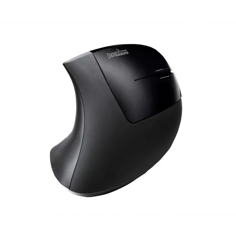 Perixx PERIMICE-713 Ratón vertical inalámbrico ergonómico, diestro, óptico, 2000 DPI, 2,4 GHz, receptor nano, Negro