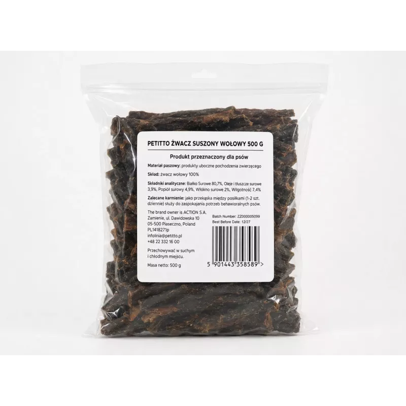 PETITTO Snack de ternera seca 500g
