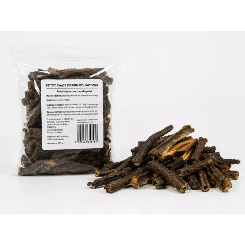 PETITTO Snack de ternera seca 500g