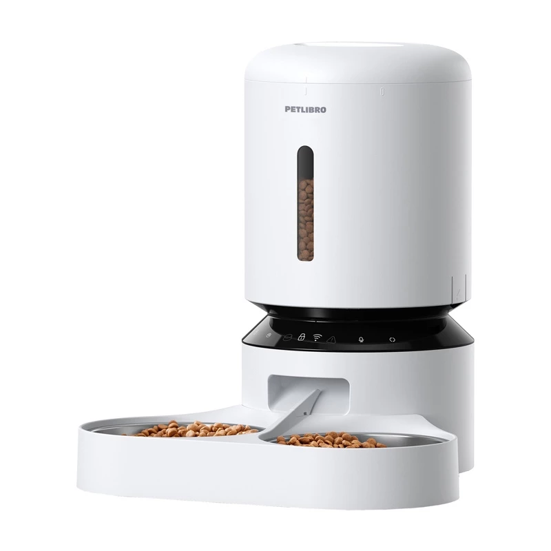 PETLIBRO Granary Comedero con doble cuenco, WiFi, 5L, blanco