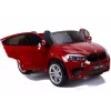 PETMEX Coche a batería BMW X6M SUV nuevo con luces LED y MP3 rojo pintado