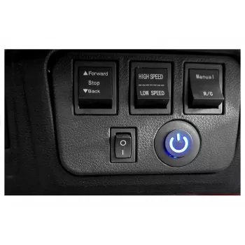 PETMEX Jeep a batería HP012 para niños con luces LED y MP3, negro