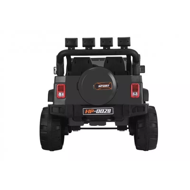 PETMEX Jeep a batería HP012 para niños con luces LED y MP3, negro