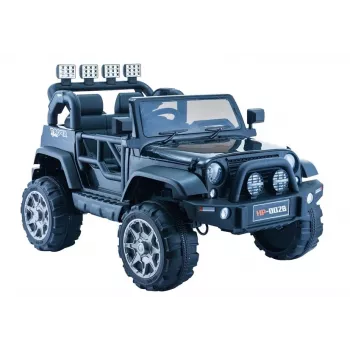 PETMEX Jeep a batería HP012 para niños con luces LED y MP3, negro