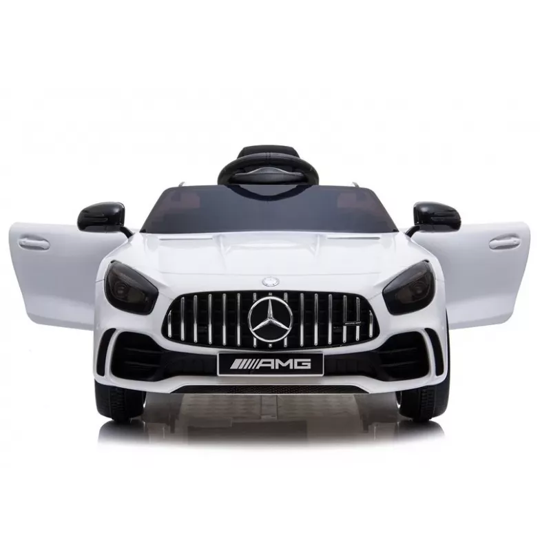 PETMEX Mercedes-AMG GTR coche eléctrico infantil 12V para conducir - blanco