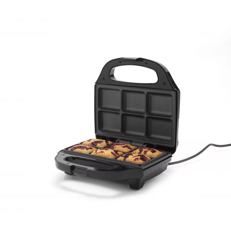 Petra PT5921DEKF Cake Maker – 7 minipasteles/cupcakes/donuts, 700W, antiadherente, negro