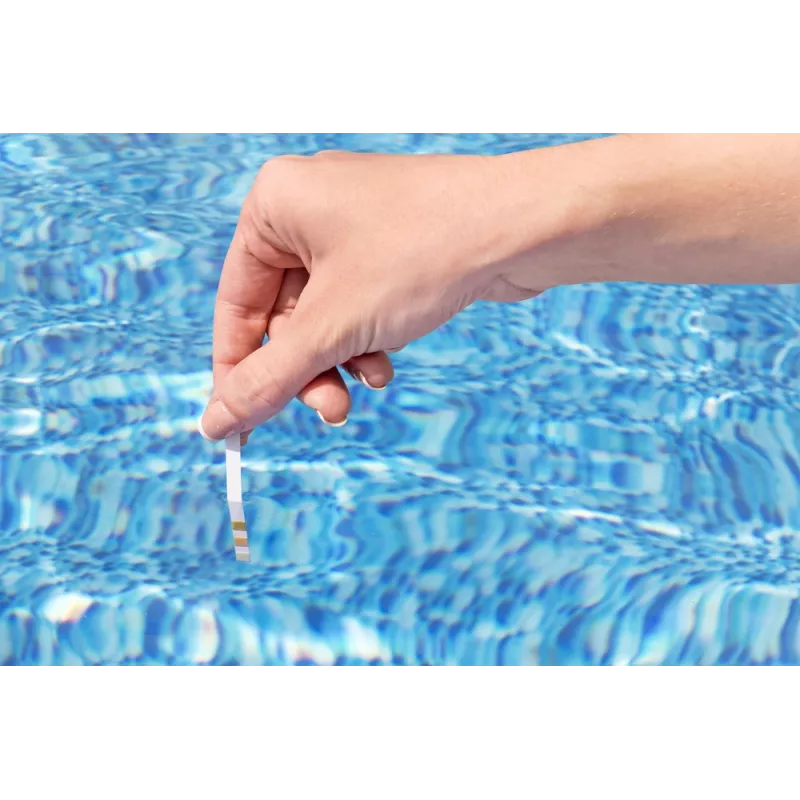 PH Pool Tester Bestway 58142 - 50 tiras de análisis de agua para cloro libre, pH y alcalinidad total