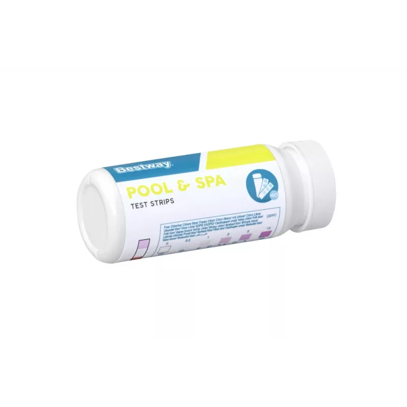 PH Pool Tester Bestway 58142 - 50 tiras de análisis de agua para cloro libre, pH y alcalinidad total