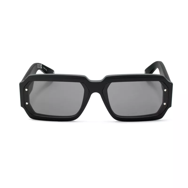PHILIPP PLEIN MAN SPP150-670703 Gafas de sol rectangulares montura negra lentes grises 67/11/145 mm