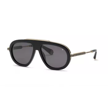 PHILIPP PLEIN MAN SPP151M570700 Gafas de sol negras acetato lente gris 57mm