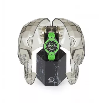 Philipp Plein reloj de hombre automático PWPFA0624 46mm acero inoxidable negro silicona