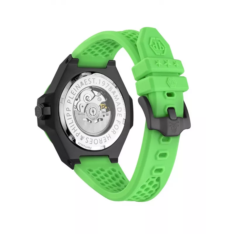 Philipp Plein reloj de hombre automático PWPFA0624 46mm acero inoxidable negro silicona
