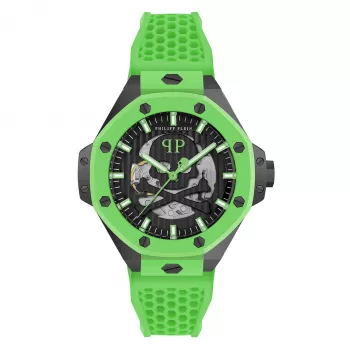 Philipp Plein reloj de hombre automático PWPFA0624 46mm acero inoxidable negro silicona