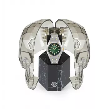 Philipp Plein Reloj Hombre PWPMA0224 43mm Esfera Negra Correa de Silicona