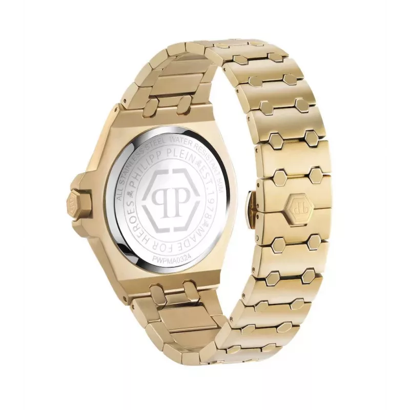 Philipp Plein reloj para hombre PWPMA0324 43mm esfera esqueleto negra correa de silicona