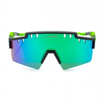 Gafas de sol de hombre PHILIPP PLEIN SPORT SSP001-99U28V - Montura negra, lentes grises, forma escudo