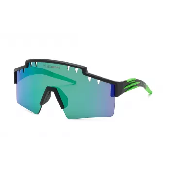 Gafas de sol de hombre PHILIPP PLEIN SPORT SSP001-99U28V - Montura negra, lentes grises, forma escudo