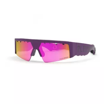 Philipp Plein Sport SSP006-71GEAV Gafas de sol de hombre, montura negra, lentes grises, 71/12/130 mm