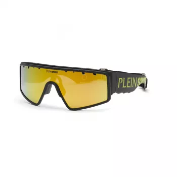 PHILIPP PLEIN SPORT gafas de sol deportivas hombre SSP007-99U28G, rectangulares, wrap-around, montura completa, protección UV400, lente 99 mm, varilla 130 mm