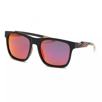 Philipp Plein Sport SSP010-56Z42P gafas de sol hombre rectangulares - montura negra lentes polarizadas grises 56/19/135 mm