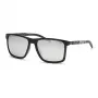 PHILIPP PLEIN SPORT Gafas de sol de hombre SSP013-58Z42Z - Montura de acetato negra, lentes de policarbonato grises, 58/17/145 mm