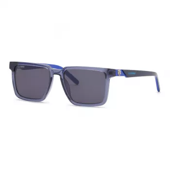 Philipp Plein Sport SSP034-5604AL gafas de sol rectangulares de hombre - montura negra cristales grises 56/18/145 mm