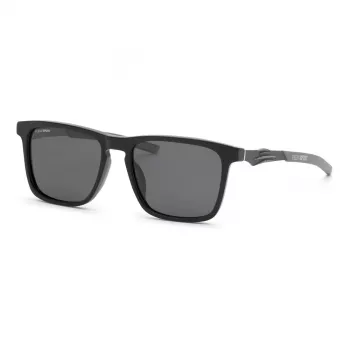 Gafas de sol polarizadas de hombre PHILIPP PLEIN SPORT SSP038-57700P, montura negra, lentes grises, 57/18/145 mm
