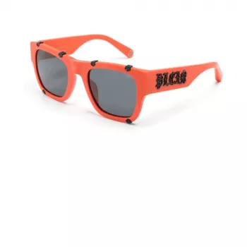 Philipp Plein SPP042W54V47F gafas de sol hombre rectangulares negro/gris 54/23/145 mm