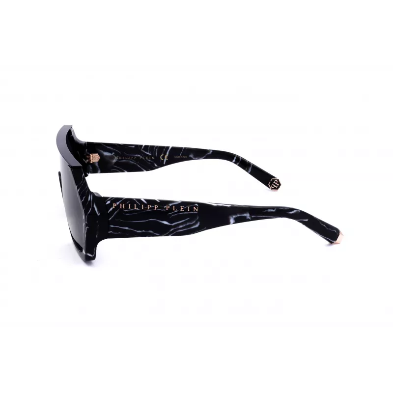 Philipp Plein SPP047-0Z21 Gafas de sol de hombre montura negra lentes grises 99mm