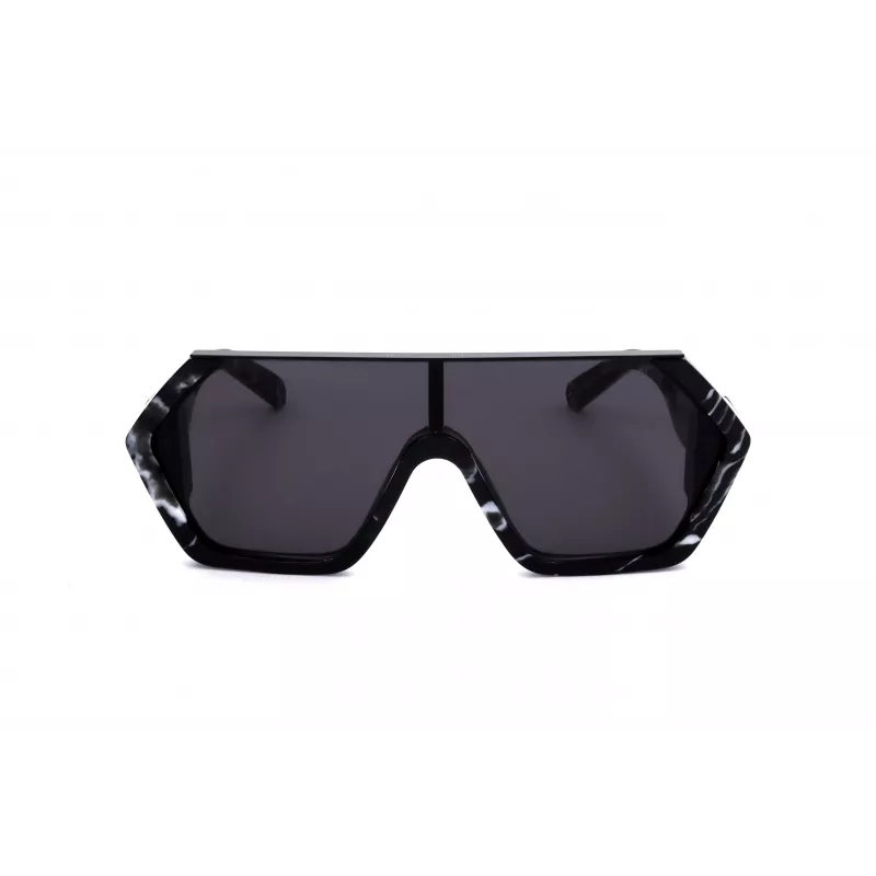 Philipp Plein SPP047-0Z21 Gafas de sol de hombre montura negra lentes grises 99mm