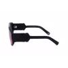 PHILIPP PLEIN SPP093M-703V Gafas de sol de hombre, Forma piloto cuadrada, Montura de acetato negra, Lentes de policarbonato grises, Protección UV400, 65/16/145 mm