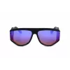 PHILIPP PLEIN SPP093M-703V Gafas de sol de hombre, Forma piloto cuadrada, Montura de acetato negra, Lentes de policarbonato grises, Protección UV400, 65/16/145 mm