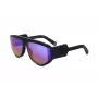PHILIPP PLEIN SPP093M-703V Gafas de sol de hombre, Forma piloto cuadrada, Montura de acetato negra, Lentes de policarbonato grises, Protección UV400, 65/16/145 mm