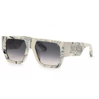 Gafas de sol de hombre PHILIPP PLEIN SPP094M5409YL - Montura de acetato, lentes grises, 54/18/145 mm