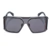 Philipp Plein SPP096M990I86 Gafas de Sol Hombre Pilot Aviator Metal Negro Gris Degradado UV400 99mm