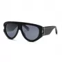 Philipp Plein SPP127M60700G Gafas de sol de hombre - montura de acetato negra, lentes gris oscuro, 60/13/145 mm