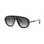 PHILIPP PLEIN SPP151V57700Y Gafas de sol de hombre - Montura de acetato negra, lentes de policarbonato grises, 57 mm