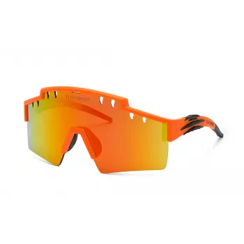 Philipp Plein SSP001-99B55A Gafas de sol shield de hombre Montura negra Lentes grises 99/0/130 mm